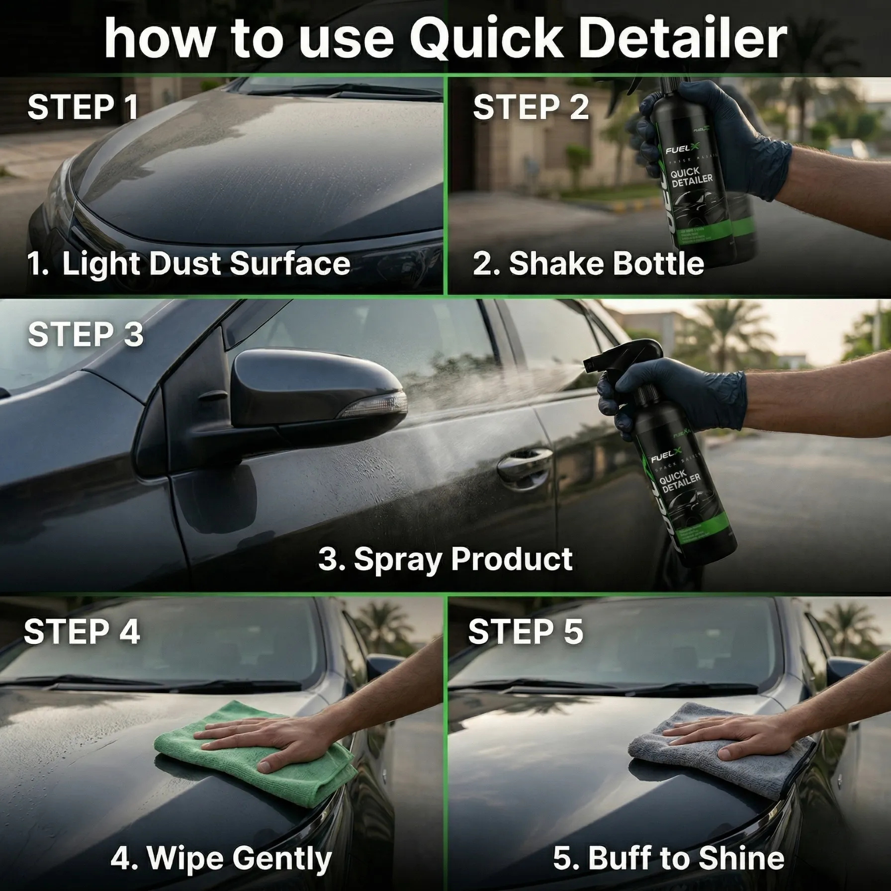 FuelX Quick Detailer in action