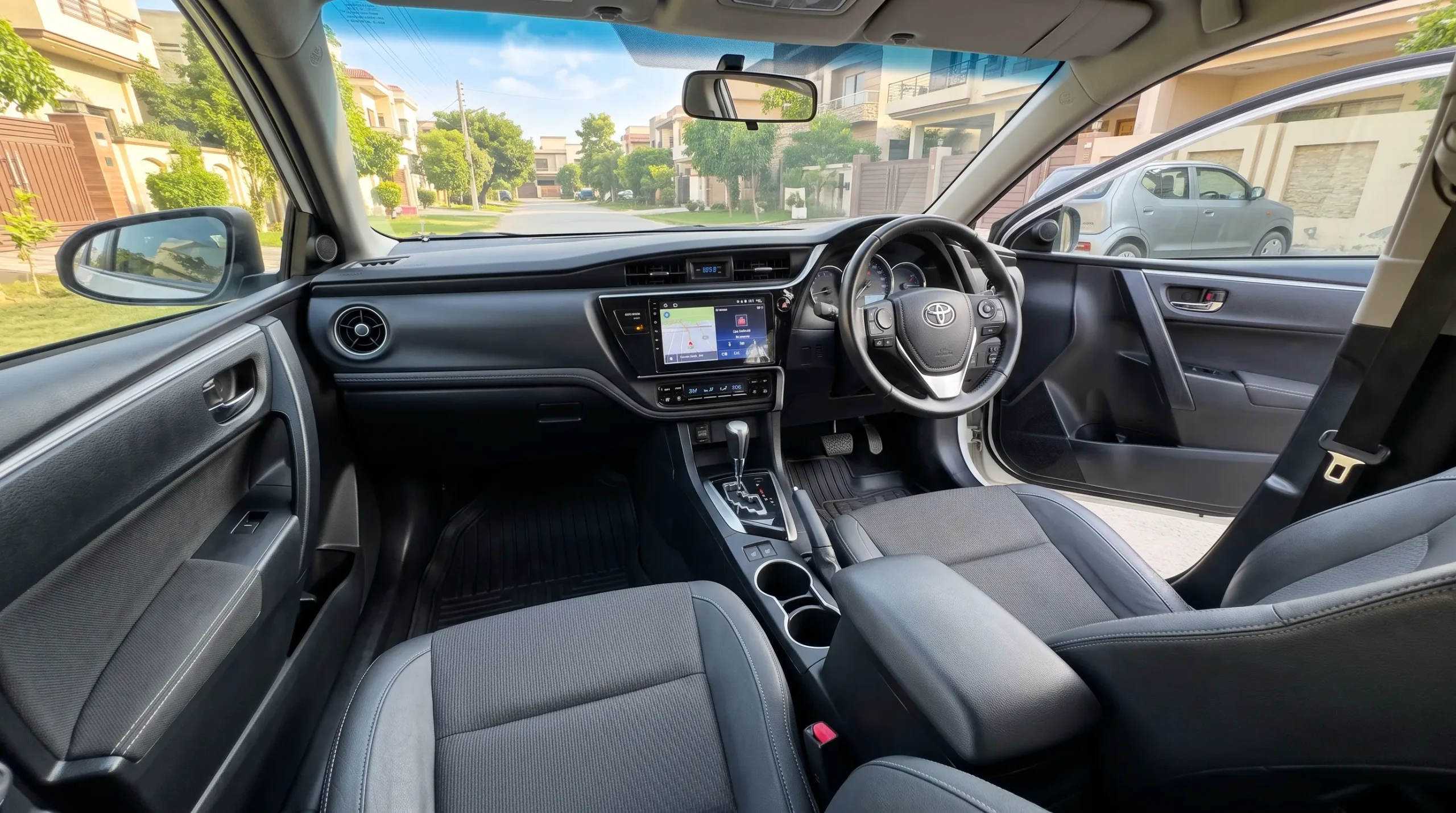 Freshly detailed and clean car interior after home detailing