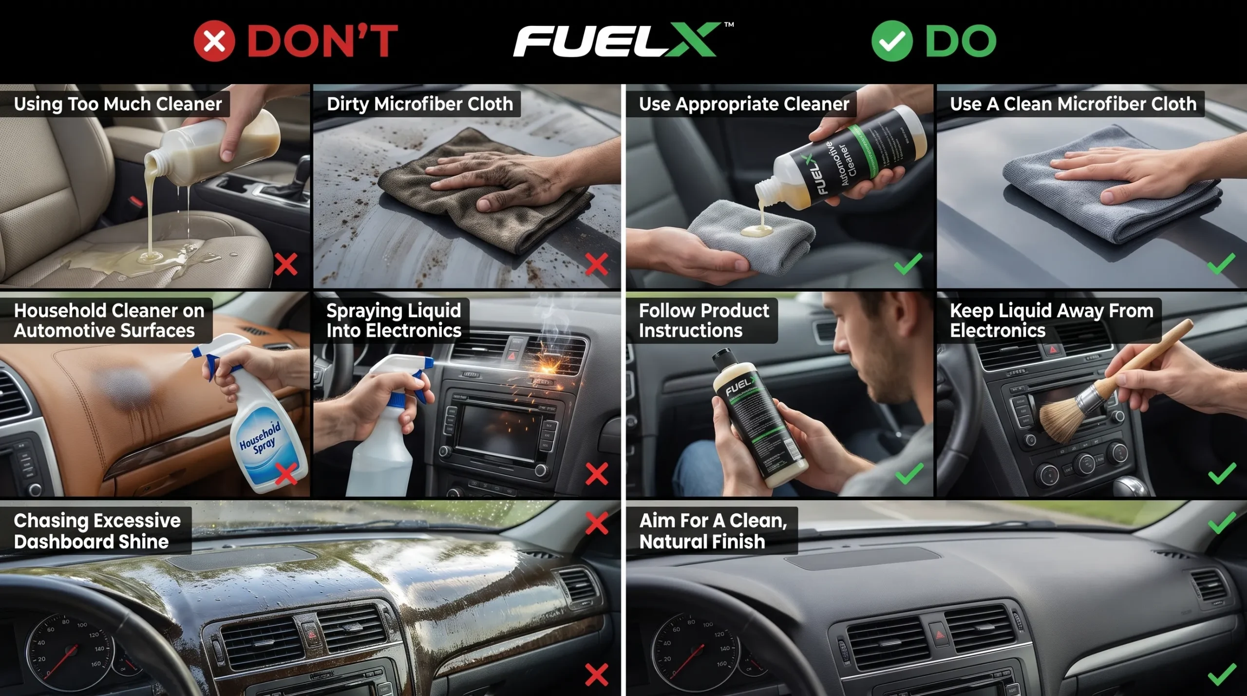 Common mistakes when cleaning a car interior