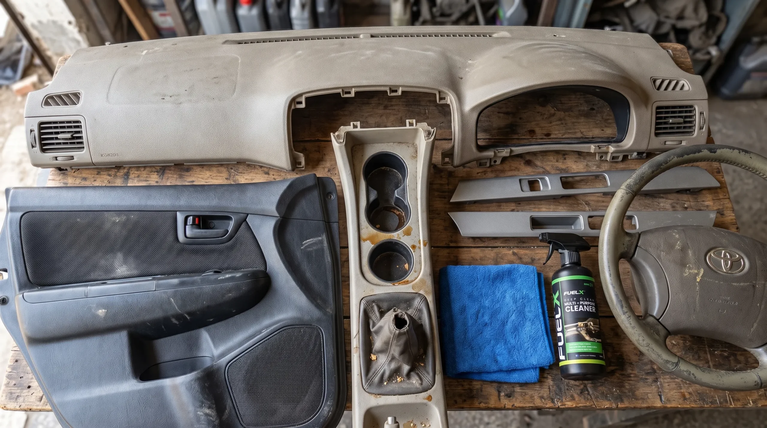 Common car interior surfaces that need regular cleaning