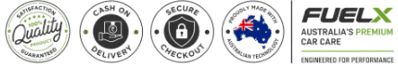 Satisfaction Guaranteed, Cash On Delivery, Secure Checkout, Australian Tech, FuelX Premium Car Care